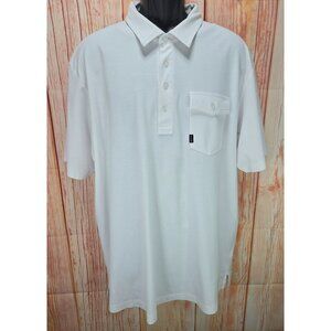 Travis Mathew White Polo Shirt XXL Mens‎ Cotton Blend